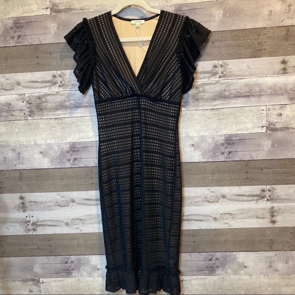Max Studio Lace Ruffle Dress